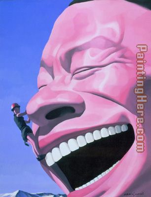 the Mountain Climber painting - Yue Minjun the Mountain Climber art painting